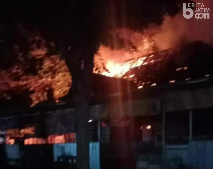 Rumdin Polsek Wonorejo Kabupaten Pasuruan Hangus Terbakar