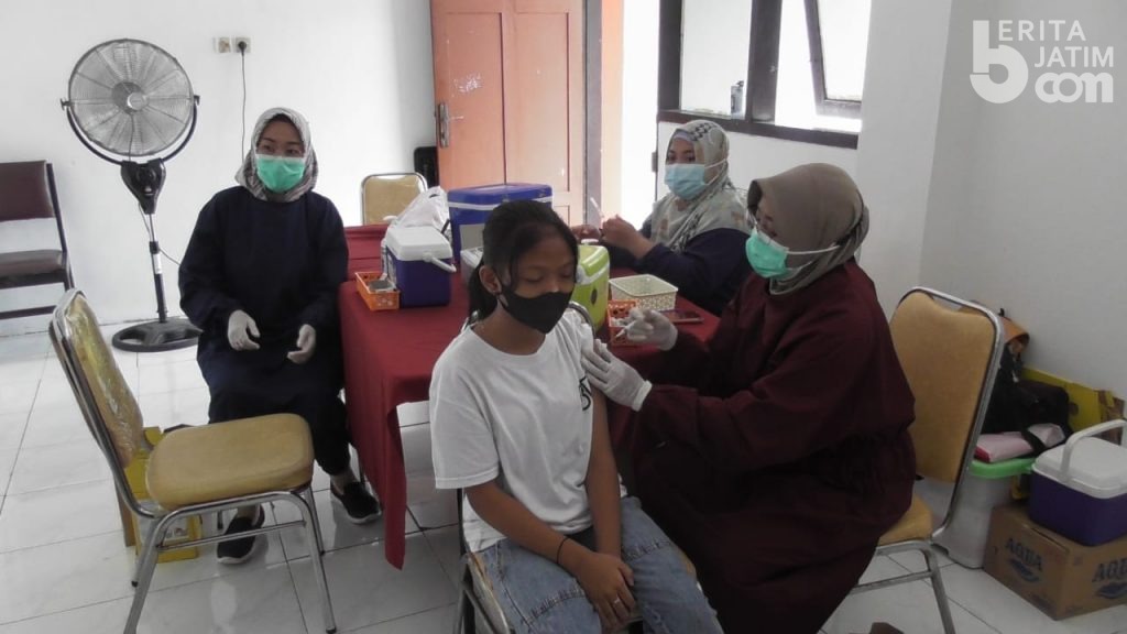 Polres Blitar Kota Mulai Gelar Vaksinasi Covid-19 untuk Anak Usia 6-11 Tahun