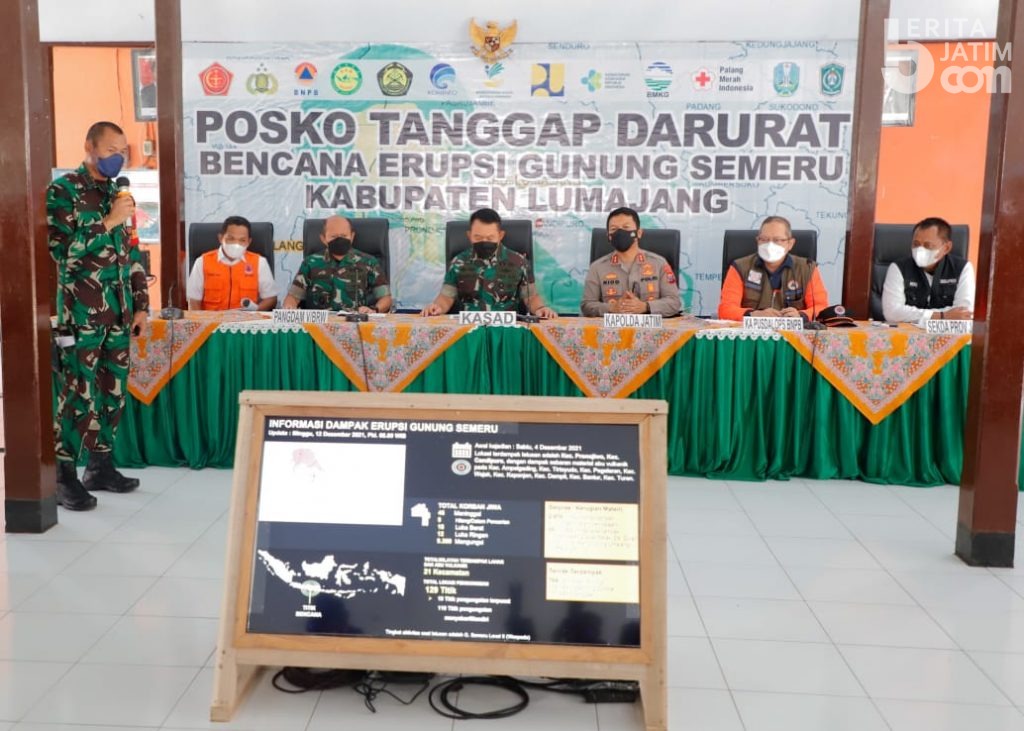 Tinjau Bareng KASAD, Plh Sekdaprov Minta Kebutuhan Pengungsi Semeru Terpenuhi
