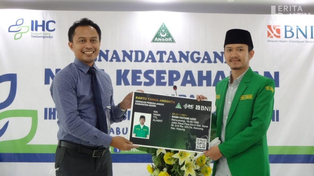 GP Ansor Kabupaten Kediri, RS HVA Toelongredjo dan BNI Kerjasama Bidang Kesehatan