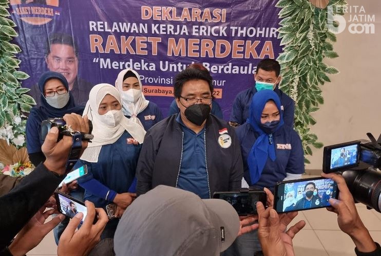 Sepekan Terakhir, Dua Relawan di Surabaya Deklarasi Erick Thohir Capres