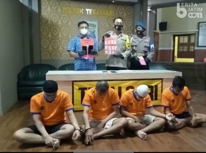 Edarkan 98 Butir Inex, 4 Pemuda Dukuh Kupang Surabaya Ditangkap Polisi