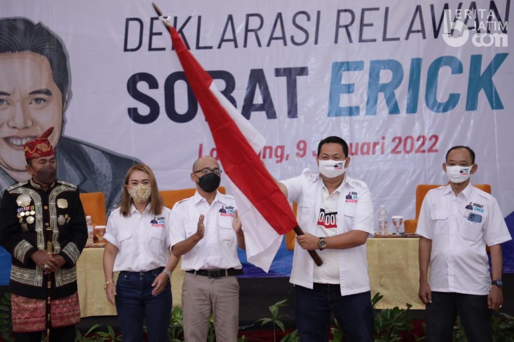 Relawan Sobat Erick Deklarasikan Erick Thohir Capres 2024 di 10 Provinsi