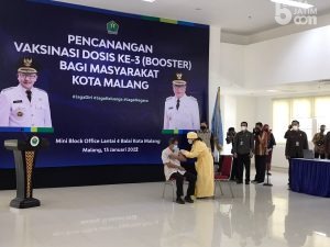 Kick Off Vaksinasi Booster di Kota Malang Diawali oleh Barisan Mantan Pejabat Pemkot