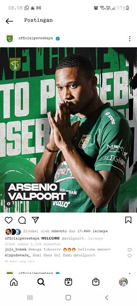 Penyerang Asal Belanda Arsenio Valpoort Berlabuh ke Persebaya