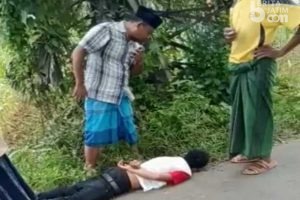 Maling Sepeda Motor di Sumenep Babak Belur Dihajar Massa