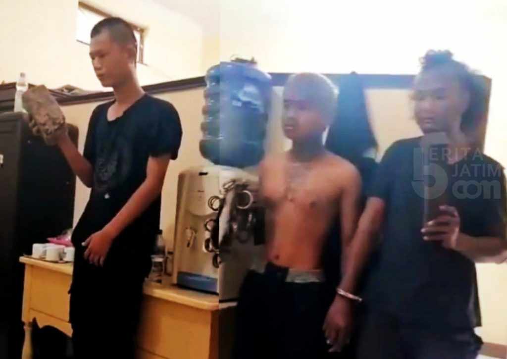 Pentolan Bonek Amankan Tiga Terduga Penganiaya dan Perampas HP Bonek Tuban