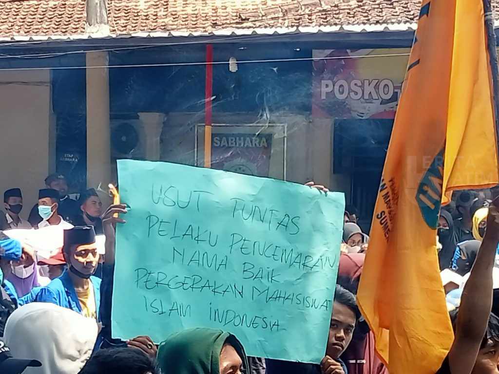Ribuan Kader PMII Desak Polres Sumenep Tuntaskan Kasus Dugaan Pencemaran Nama Baik yang Dilakukan Media Online