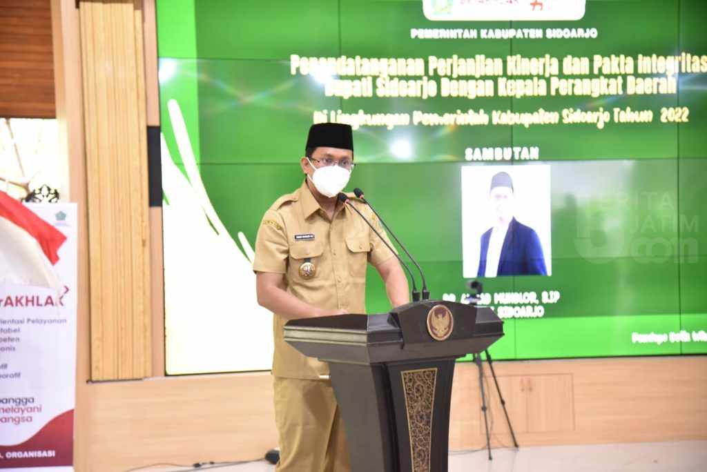 Seluruh Kepala OPD Sidoarjo Tanda Tangan Pakta Integritas di Depan Gus Muhdlor