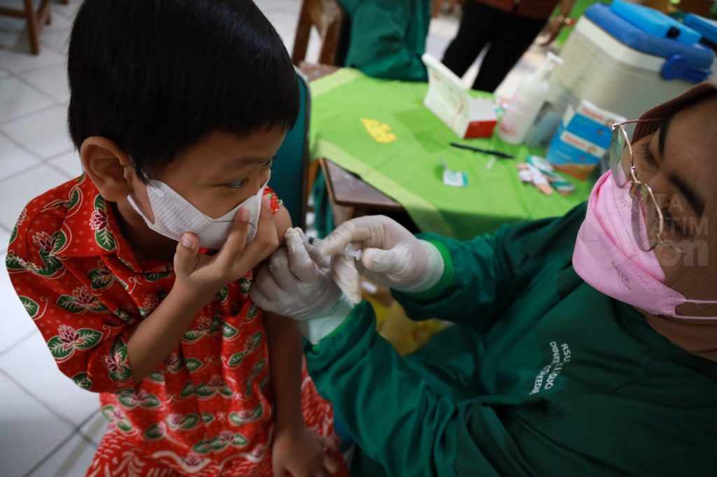 Capaian Vaksinasi Covid-19 pada Anak Tinggi, Kadinkes: PTM di Kota Kediri Aman