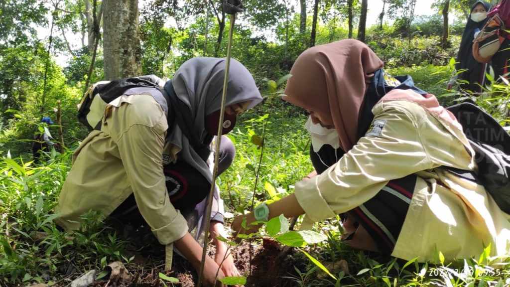 Lestarikan Alam Sejak Dini, Murid SMAN 1 Kutorejo Tanam 1.000 Pohon