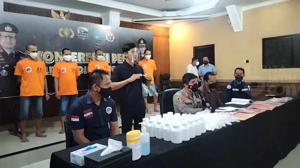 Polresta Mojokerto Sita Narkoba dan Amankan 5 Tersangka