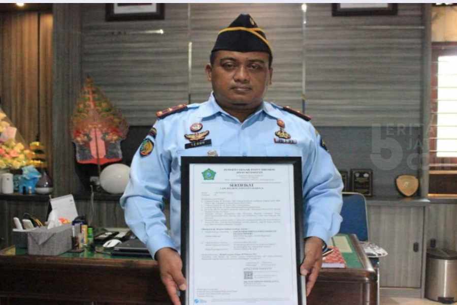 Dapur Lapas Sidoarjo Dapat Sertifikat Laik Hygiene Sanitasi Jasaboga dari Dinkes