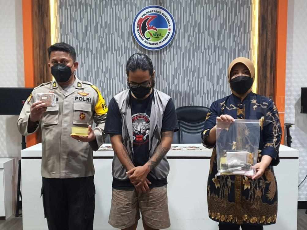 Beli Ganja di Instagram, Bandar Narkoba Asal Waru Ditangkap Polrestabes Surabaya