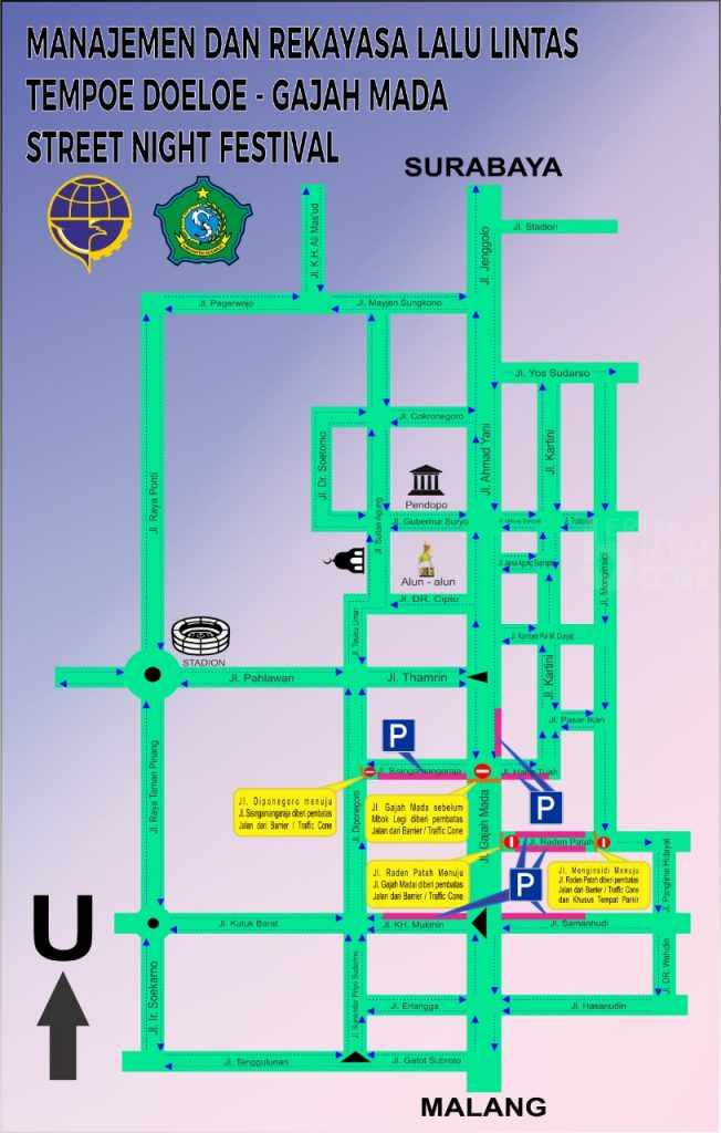 Ini Titik Parkir Gajah Mada Street Night Sidoarjo Tempo Doeloe