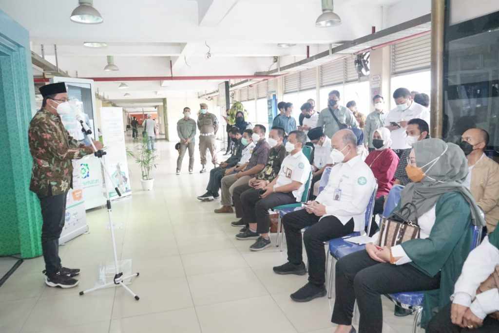 Gus Muhdlor Apresiasi BPJS Kesehatan Buka Posko Mudik Lebaran 2022 di Terminal Purabaya Sidoarjo