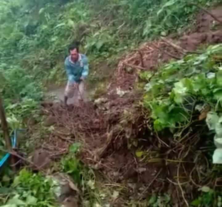 Tebing di Tambak Ukir Probolinggo Longsor