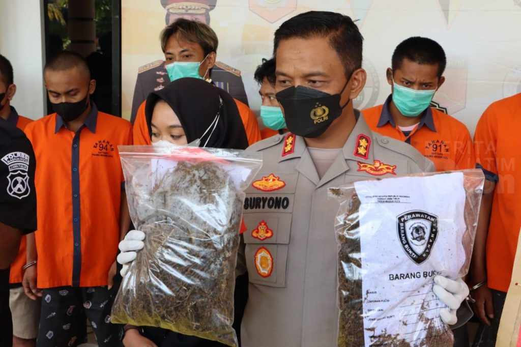 Polres Madiun Amankan 10 Tersangka Narkoba
