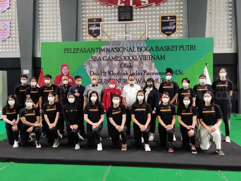 Lepas Atlet Pelatnas Basket Putri, Gubernur Berharap Lagu Indonesia Raya Bergaung di Podium SEA Games