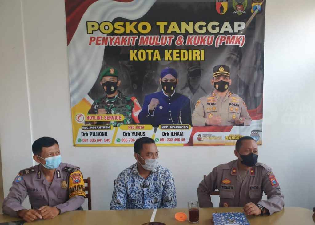DKPP Kota Kediri Dirikan Posko Tanggap PMK, Libatkan TNI Polri