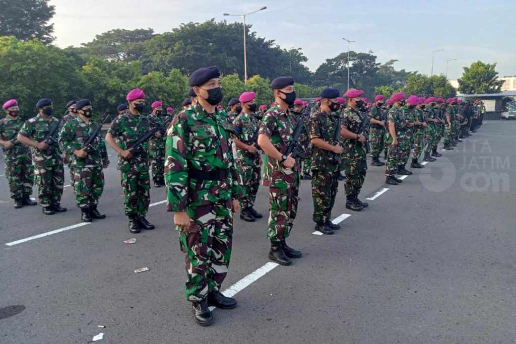Wapres Ma’ruf Amin ke Jatim, Prajurit Yonif 3 Marinir Beri Pengamanan VVIP