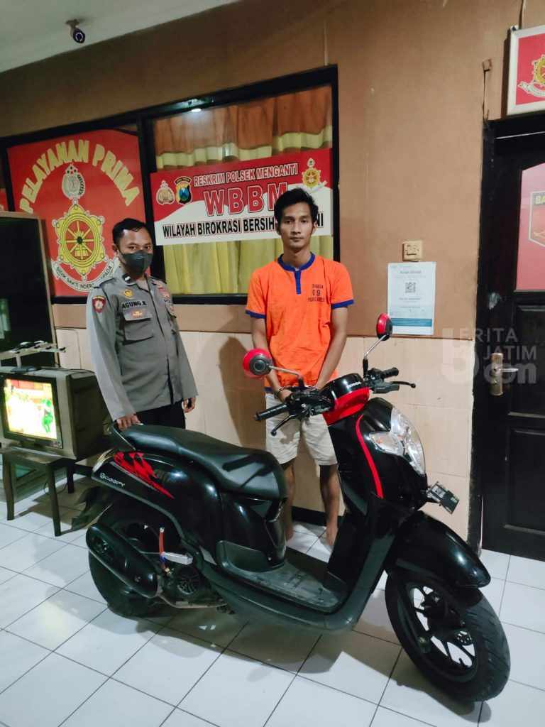 Curi Motor di Parkiran Pabrik, Warga Kedungpring Lamongan Dibui