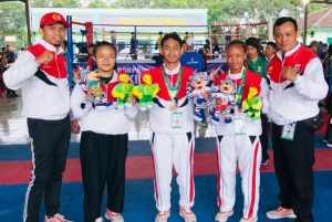Atlet Kick Boxing Kabupaten Malang Sabet 3 Medali Porprov VII