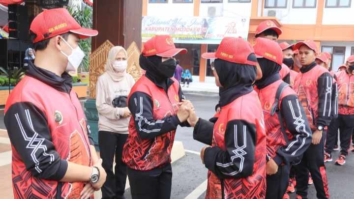 Lepas Atlet Porprov VII 2022, Bupati Optimistis Kontingen Mojokerto Torehkan Prestasi