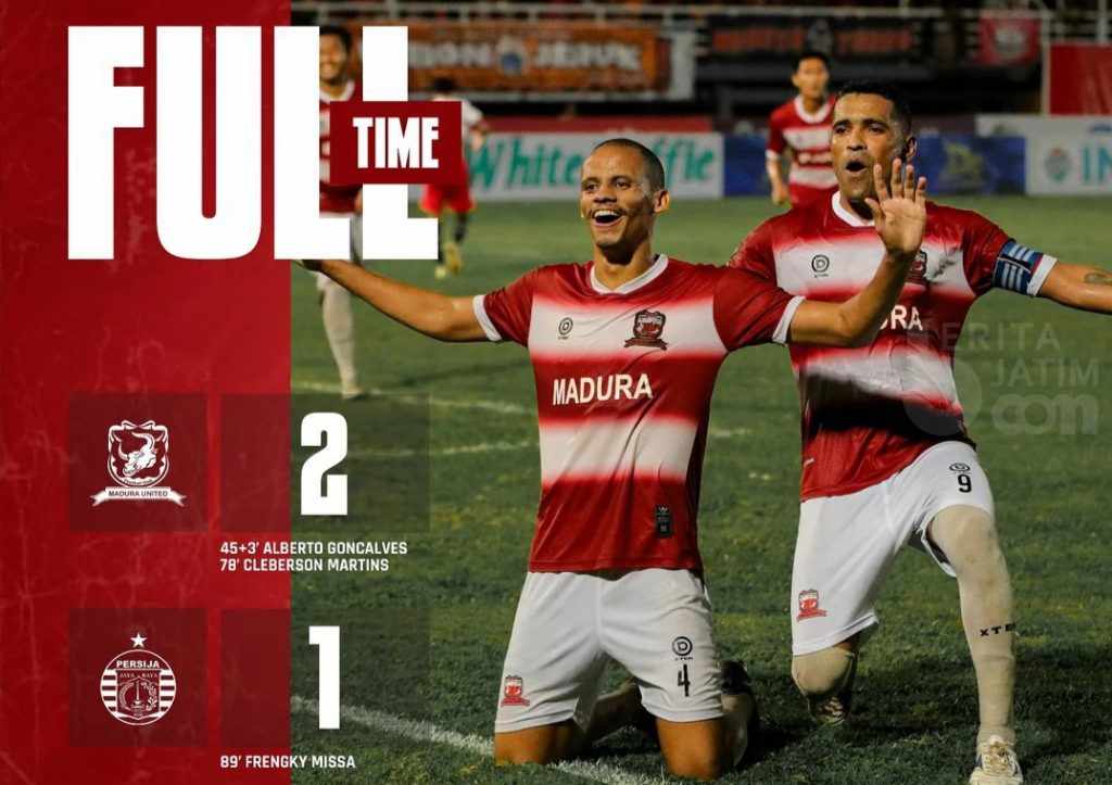 Madura United Sukses Kalahkan Persija 2-1