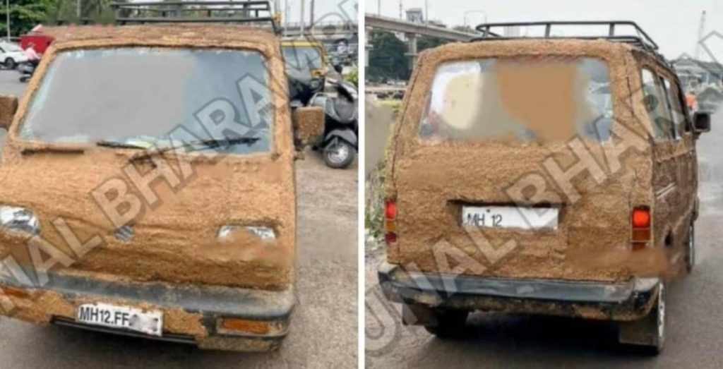 Cuaca Terlalu Panas, Pria Ini Dinginkan Mobil dengan Dibungkus Kotoran Sapi