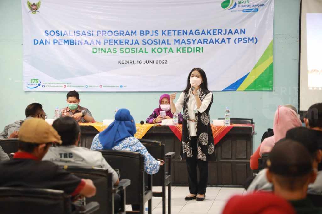 Tingkatkan Kinerja, Dinsos Kota Kediri Bakal Lindungi PSM dengan BP Jamsostek