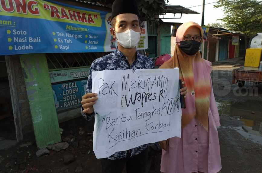 Kunjungan Wapres Ma’ruf Amin ke Jombang Diwarnai Demo Aktivis Tuntut Penangkapan MSAT