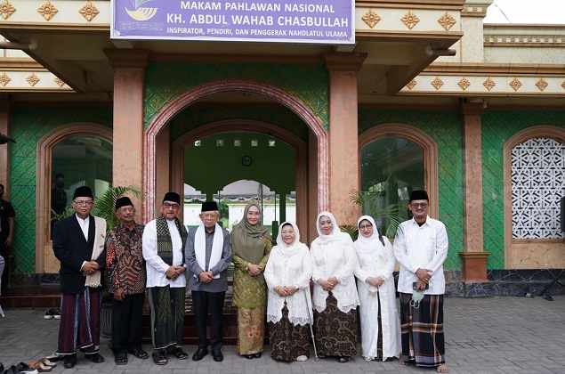 Ziarah Makam KH Wahab Chasbullah Jadi Penutup Kunjungan Wapres Ma’ruf Amin di Jombang