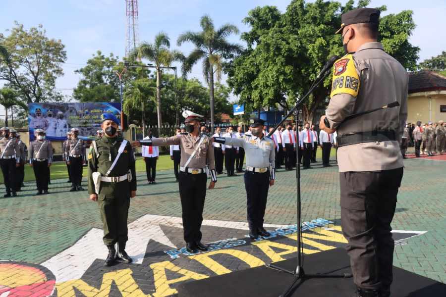 Gelar Pasukan Ops Patuh Semeru 2022, Kapolres Magetan Rincikan Hukuman Bagi Pelanggar Lalu Lintas