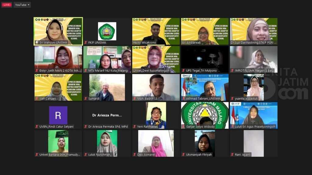 Bahas Pembelajaran Bahasa dan Sastra Indonesia, FKIP Unisma Gelar Kuliah Pakar