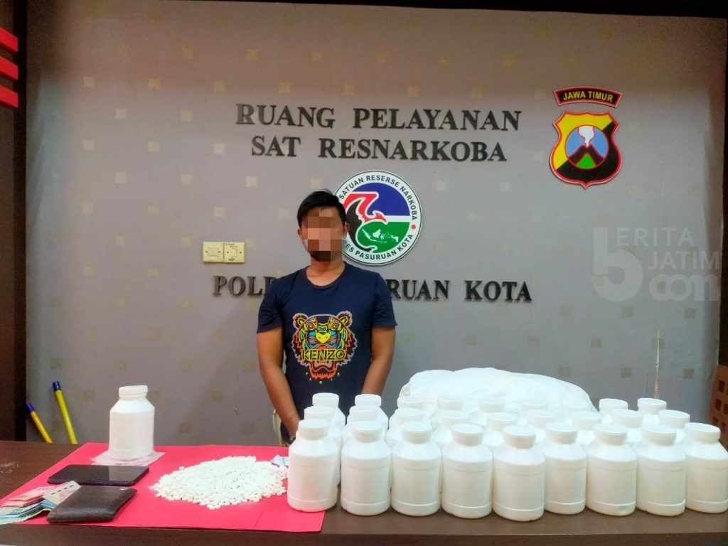 Polres Pasuruan Kota Amankan 28.980 Pil Koplo dari Pengedar