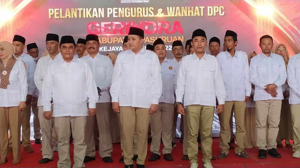 Anwar Sadad Lantik DPC Partai Gerindra Kabupaten Pasuruan