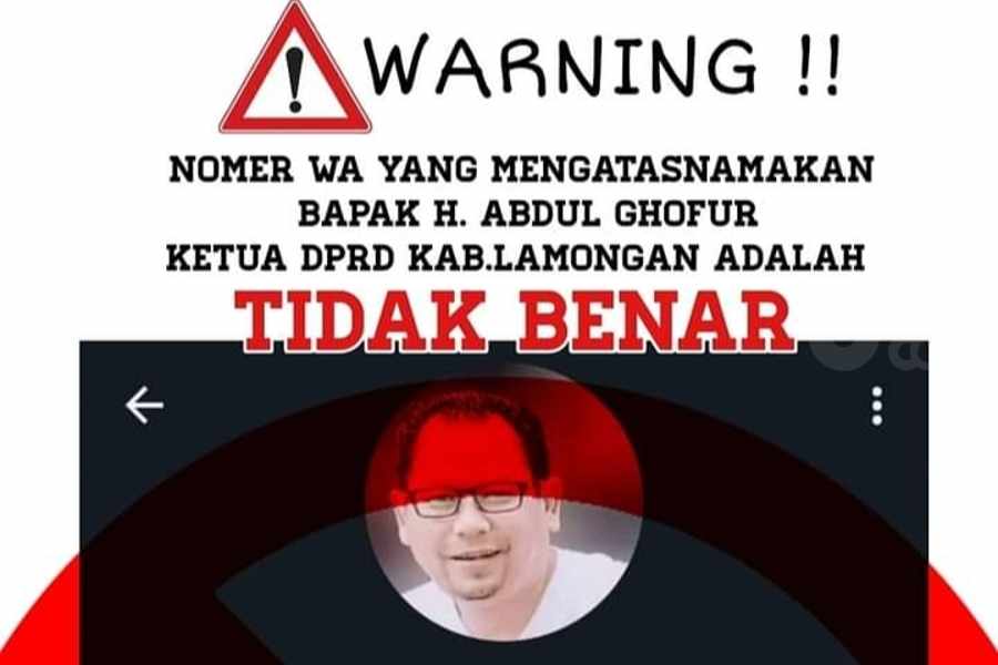 Waspada! Nama Ketua DPRD Lamongan Dicatut Untuk Praktik Penipuan