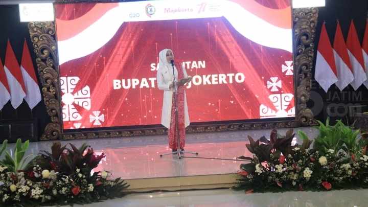 Bupati Mojokerto Bicara Ancama Inflasi Pasca Pandemi Covid-19 Saat Resepsi Kenegaraan