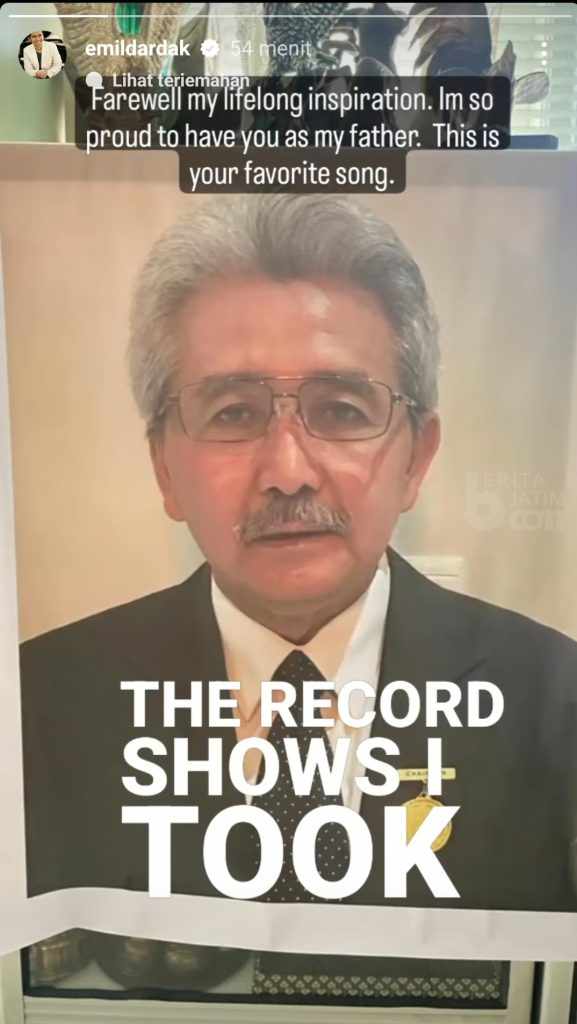 Ayahanda Wafat, Wagub Emil: Im so Proud to Have You as My Father