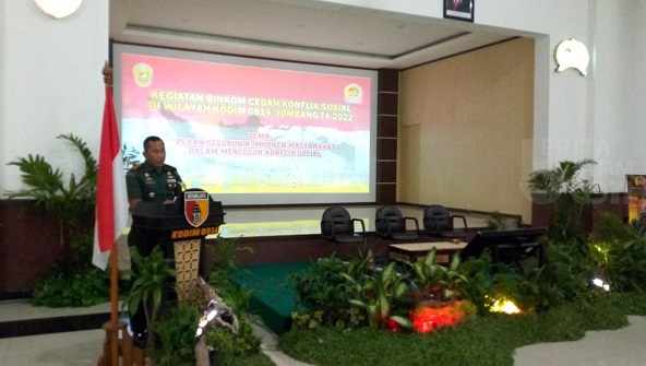 Kodim 0814 Jombang Cegah Konflik Sosial Lewat Binkom