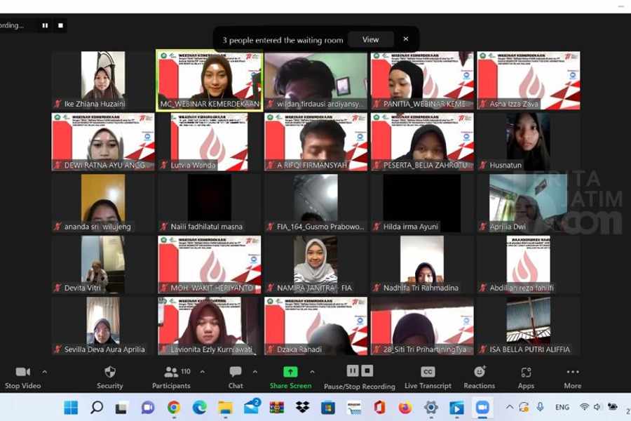 BEM FIA Unisma Helat Webinar Kemerdekaan Refleksi Sistem Politik di Indonesia
