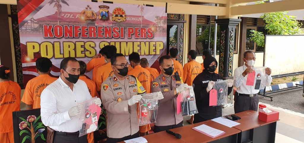 Polres Sumenep Bekuk 13 Tersangka Kasus Narkoba