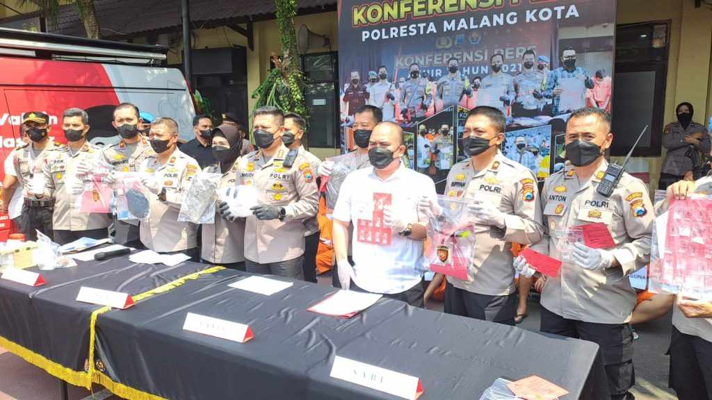 Belasan Pelaku Penyalahgunaan Narkoba Ditangkap Polresta Malang Kota