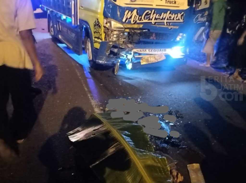 Laka di Jalan Bojonegoro-Tuban, Motor Hancur Tabrak Truk, Pria dan Pemandu Lagu Meninggal