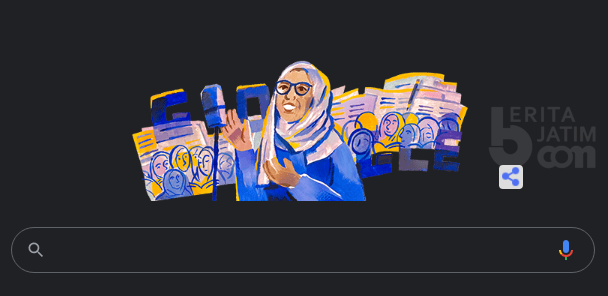 Ulang Tahun ke-112, Ilustrasi Rasuna Said Hiasi Google Doodle Hari Ini