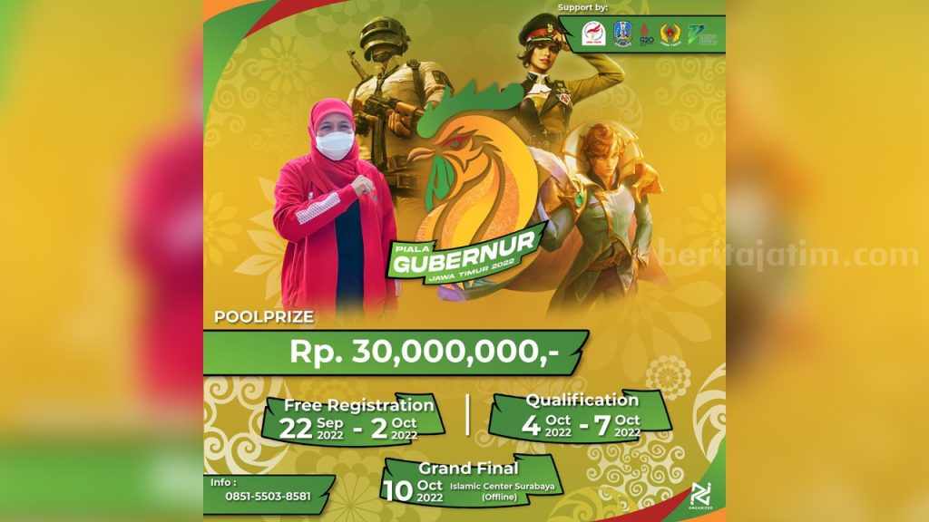 Ratusan Tim eSport Adu Skill di Piala Gubernur Jawa Timur 2022