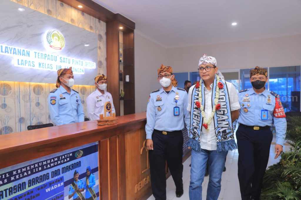 Kunjungi Lamongan, Wamenkumham RI Resmikan 2 Tempat Layanan Lapas Kelas IIB