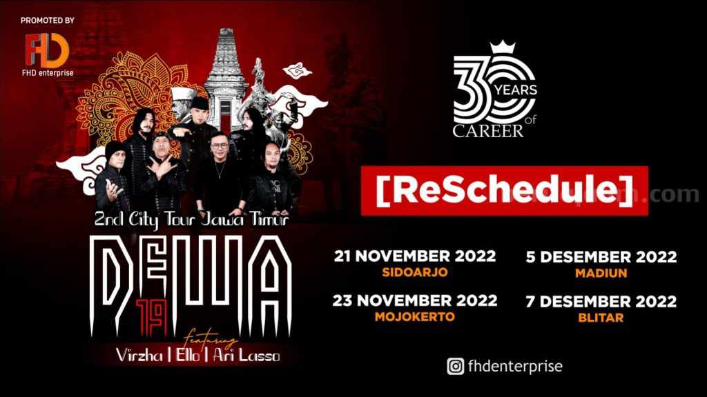 Tragedi Kanjuruhan, Konser Tour Dewa 19 Empat Kota di Jatim Ditunda