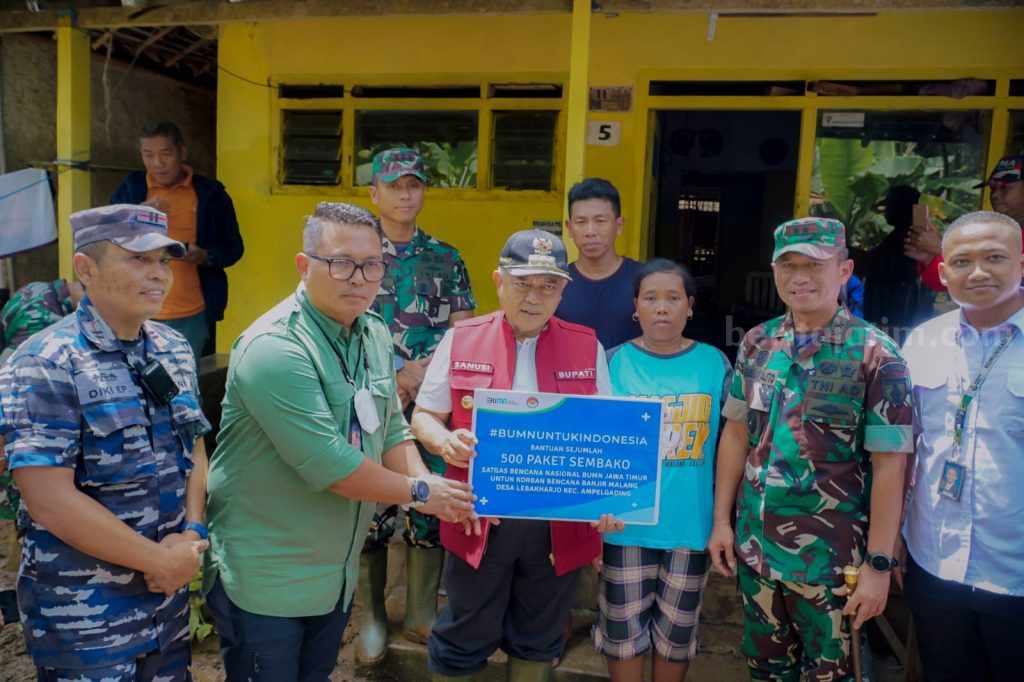 Bersama Pangdam dan Bupati, BUMN Jatim Tinjau Lokasi Banjir Malang